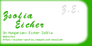 zsofia eicher business card