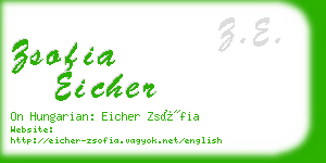 zsofia eicher business card